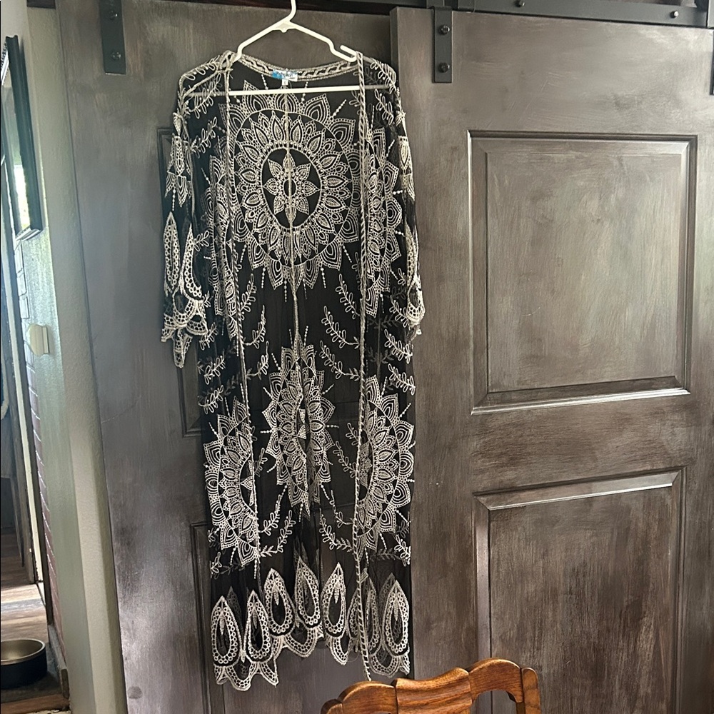 Rebellion Again Black Lace Duster